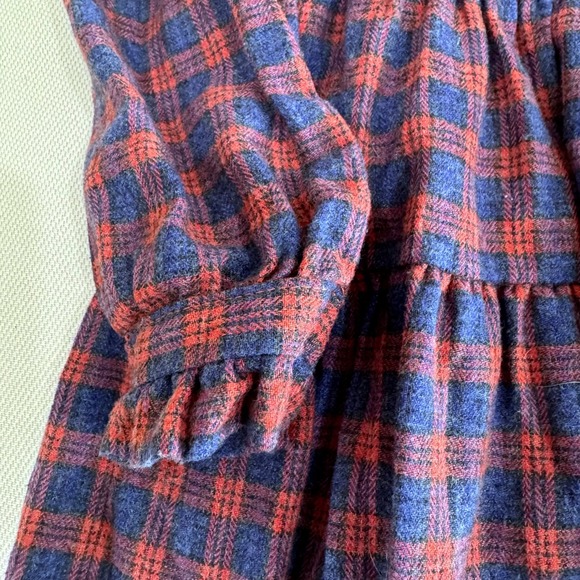 3T Toddler Dress Lot Maison Me Plaid Flannel + Janie & Jack Leopard Knit VGUC LS - Picture 4 of 16